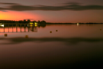sunset on the lake