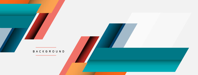 Background. Geometric diagonal square shapes and lines abstract composition. Vector illustration for wallpaper banner background or landing page