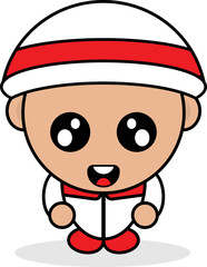 cute panama country boy mascot character cartoon vector illustration