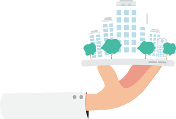 Flat Hand Isolated icons Flat Color illustration Png #70