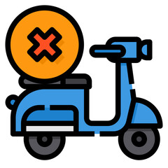 ban filled outline icon