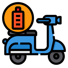 Battery filled outline icon