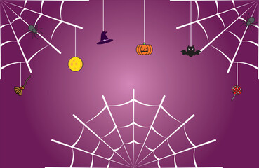 Vector cobweb  on white background,Spider web for Halloween design.Vector illustration.