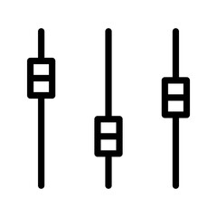 Equalizer icon. Drop shadow silhouette symbol color editable