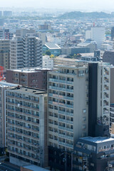 Obraz premium 高層ビルから見た大阪堺の街並みの風景