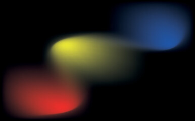 Black Background, In effect, gradient in blue, yellow and red colors. Wallpaper with a three-dimensional gradient effect. High resolution, 3D