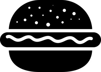 Burger line icon, vector outline logo isolated on white background