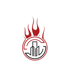 city fire security logo design