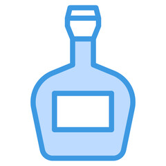 Obraz premium bottle blue outline icon