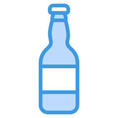 bottle blue outline icon
