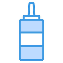 Obraz premium bottle blue outline icon