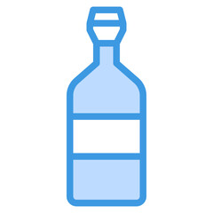 bottle blue outline icon