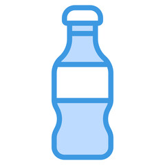 bottle blue outline icon