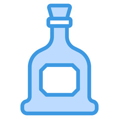 bottle blue outline icon