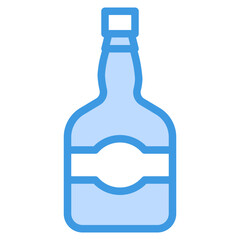 bottle blue outline icon