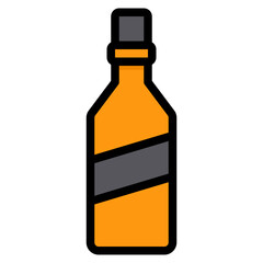 bottle filled outline icon