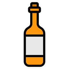 bottle filled outline icon