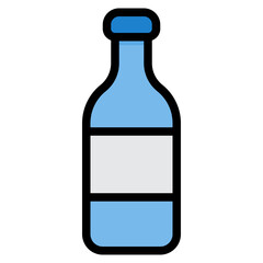 bottle filled outline icon