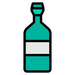 bottle filled outline icon