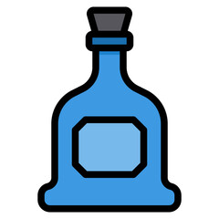 bottle filled outline icon