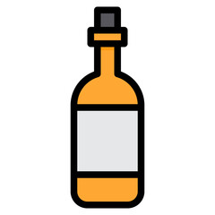bottle filled outline icon