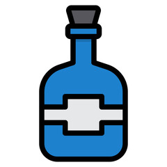 bottle filled outline icon