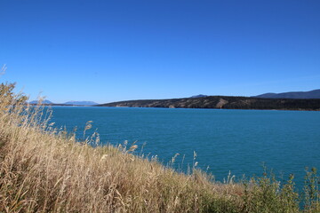 lake and mountains