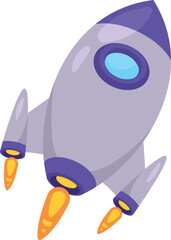 rocket flying space outer