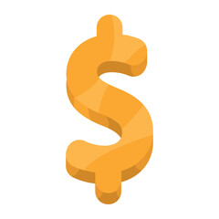 golden money dollar symbol