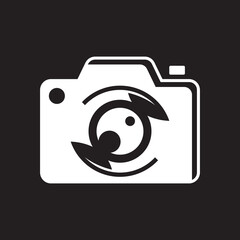 Camera icon vector logo design