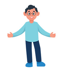 young man wearing eyeglasses