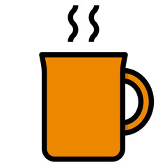 coffee cup filled outline icon