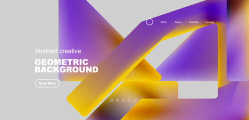 Fluid triangles minimal abstract background. Techno or business concept, pattern for wallpaper, banner, background, landing page