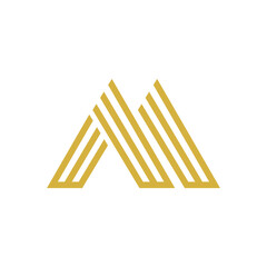 Letter M logo design. Abstract M logo. Vector design