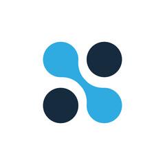 Letter X logo design. X technology logo design