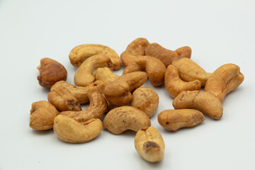 cashew on a white background. Isolated