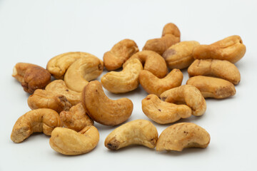 cashew on a white background. Isolated