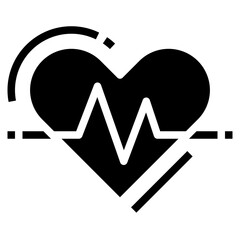 heartbeat glyph icon