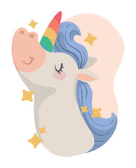 unicorn with LGBTIQ flag