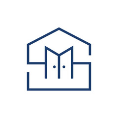 SM logo design for real estate business design