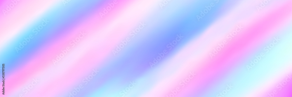 Poster horizontal pastel holographic design for pattern and background