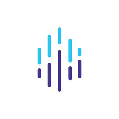 Abstract digital logo design. Technology logo design