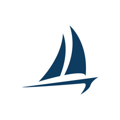 Sailing boat logo design. Minimalist boat logo design