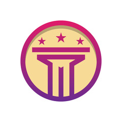 Column logo template vector icon design