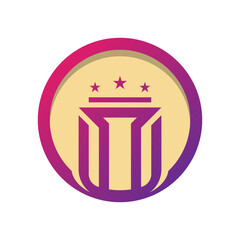 Column logo template vector icon design