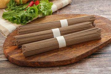 Raw soba noodles - Asian cuisine