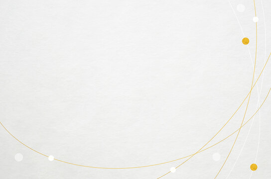 Luxury Japanese style background. White Japanese "Washi" paper texture with elegant gold pattern.