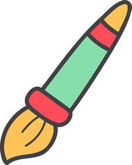 Hand Drawn cute paintbrush illustration