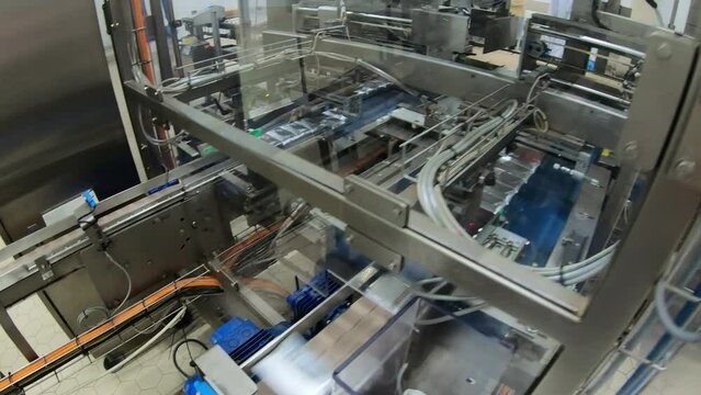 Factory for the production of butter. Automated line. Food production