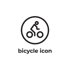 simple black bicycle flat design icon template